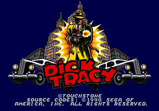 Dick Tracy Title Screen